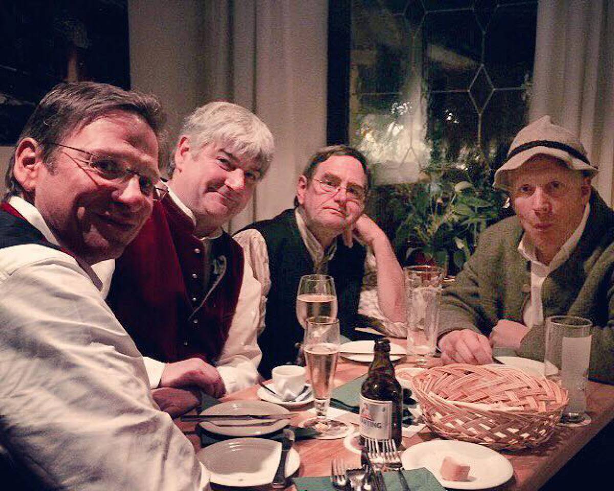 mit Sepp, Fritz, Adi, Woife & Helga