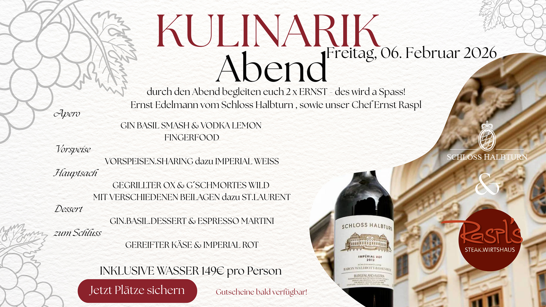 Kulinarischer Wein-Abend am 06.02.2026